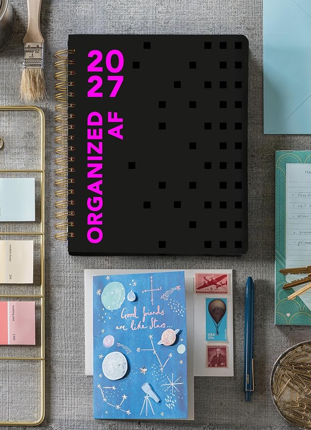 High Note 2027 Planner, 17-Month Weekly & Monthly Hardcover Planner: August 2026 to December 2027, 9" x 10", Organized AF with Notes, Lists & Reference Pages + Sticker Sheet