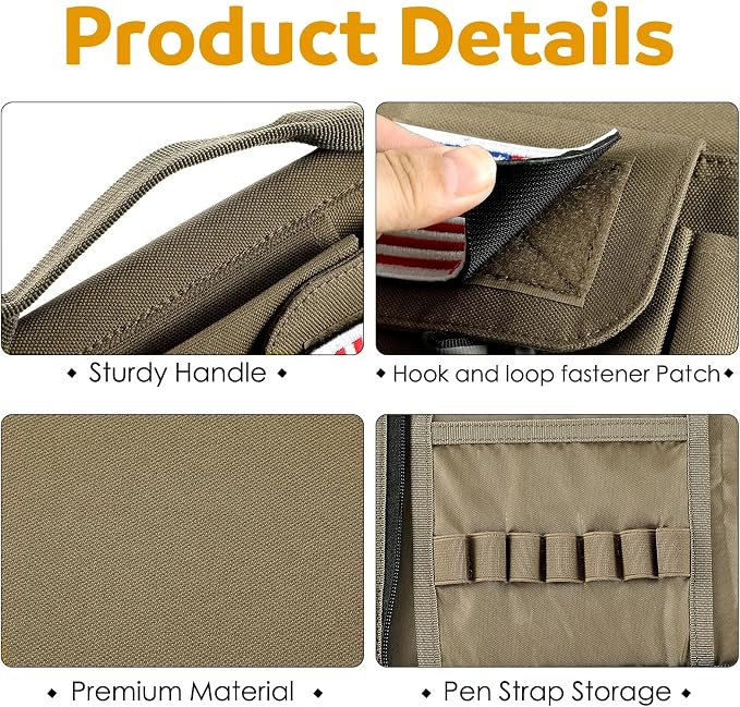 Colarr Handbook Cover Protector Compatible with Boyscouts Handbook with American Flag Patch and Compass Fit 6 x 8 in Book Sleeve Protector Suitable for Boys Girls Hiking Camping Exploring