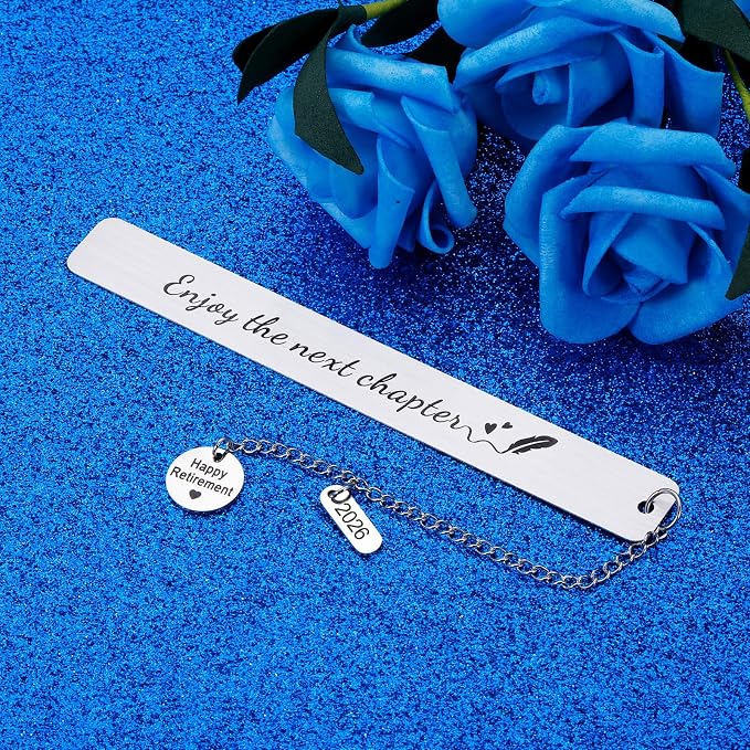 Happy Retirement Gifts for Women Men 2026 Bookmark for Book Lover Reader Retirement Gag Gifts for Coworker Colleagues Boss Retired Best Friend Teacher Nurse Farewell Leaving Gift for Employee Office
