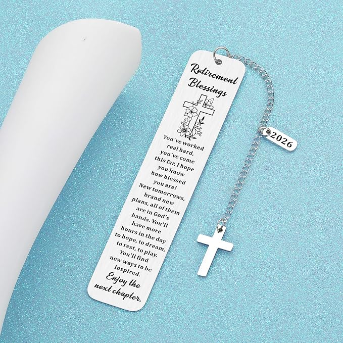 Christian Retirement Gift for Woman Man Best Happy Cool Retirement Gifts for Women Men Friends Happy Retired Going Away Leaving Farewell Gifts for Coworkers Women Men Retirement Blessings Bookmarks