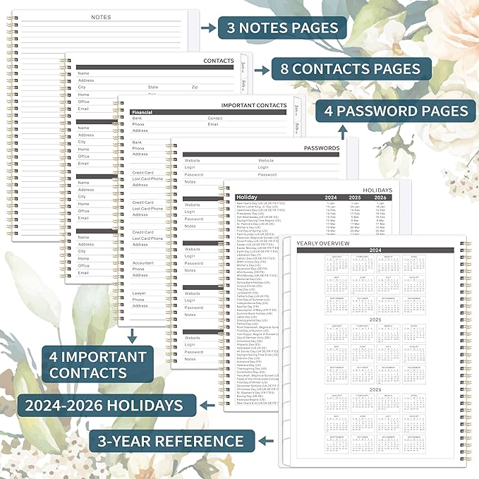2025-2026 Monthly Planner - JAN. 2025 - JUN. 2026, 9" x 11",18 Months Planner 2025-2026 with Monthly Tabs, Two-Side Pocket, Thick Paper