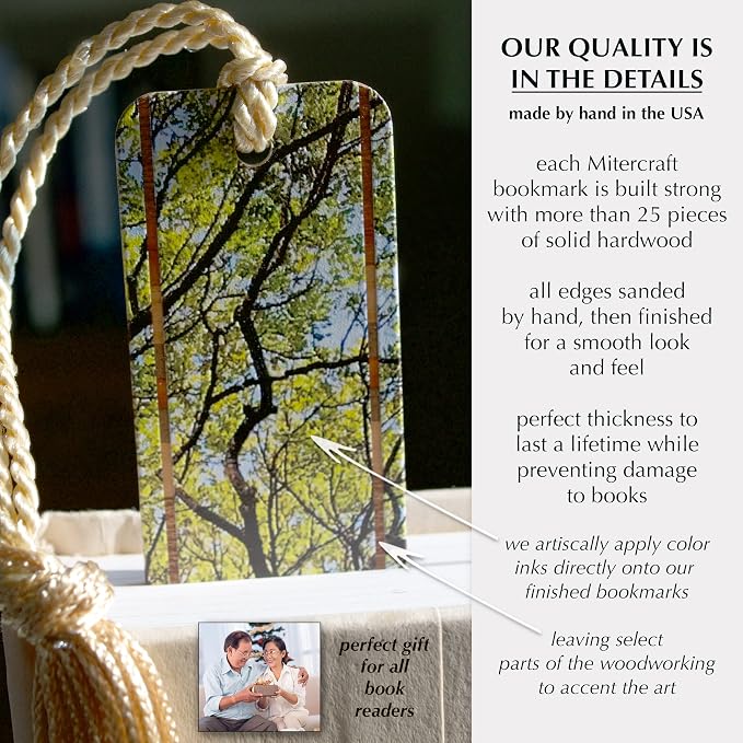 Hawaiian Monkeypod Tree Personalized Wooden Bookmark | Custom Tropical Nature Gift for Tree Lovers, Nature Lovers, Gardeners, Hawaii Lovers & Readers | Handmade in the USA