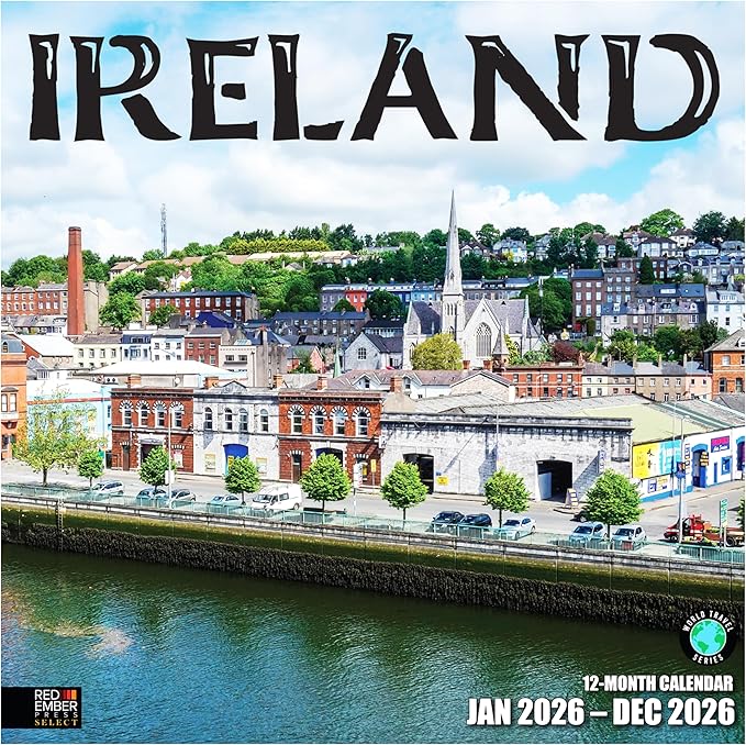 RED EMBER Select - Ireland 2026 Wall Calendar 12 Month | 12" x 24" Open | Thick & Sturdy Paper | Giftable | Irish Europe Travel Calendar 2026