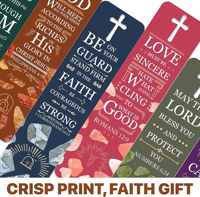 100 Pieces Paper Bible Verse Bookmarks with Tassels and Storage Box – Christian Religious Bookmarks Bulk with Scripture Quotes for Church, Reading Lover, Men, Women, Kids, Inspirational Faith Gifts