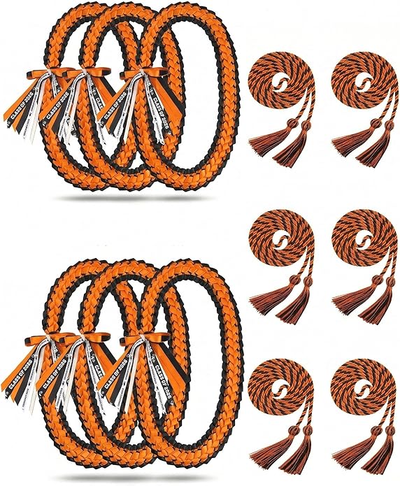 TFTAFAN Graduation Leis and Graduation Honor Cords Class of 2026 Graduation Ribbon Lei Graduation Necklace Braided Necklaces gift for Student Gifts Party Supplies