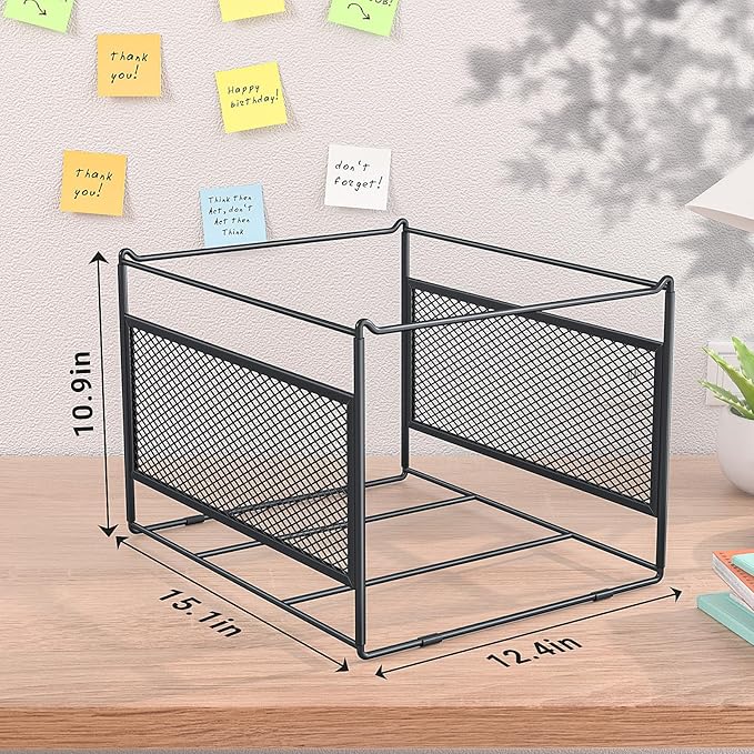 Hanging File Folder Frame for Legal and Letter Size,Hanging File Organizer Holder Rack Hanging Folder Rails for Filing Cabinet Desk Drawer,15.2" L x 12.4" W x 10.5" H,2 Pack