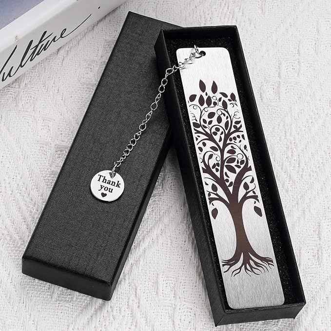 Inspirational Bookmark Gifts for Women Men - Metal Thank You Bookmarks with Never Underestimate The Difference Quote, Leaving Present for Colleagues Teacher Employees
