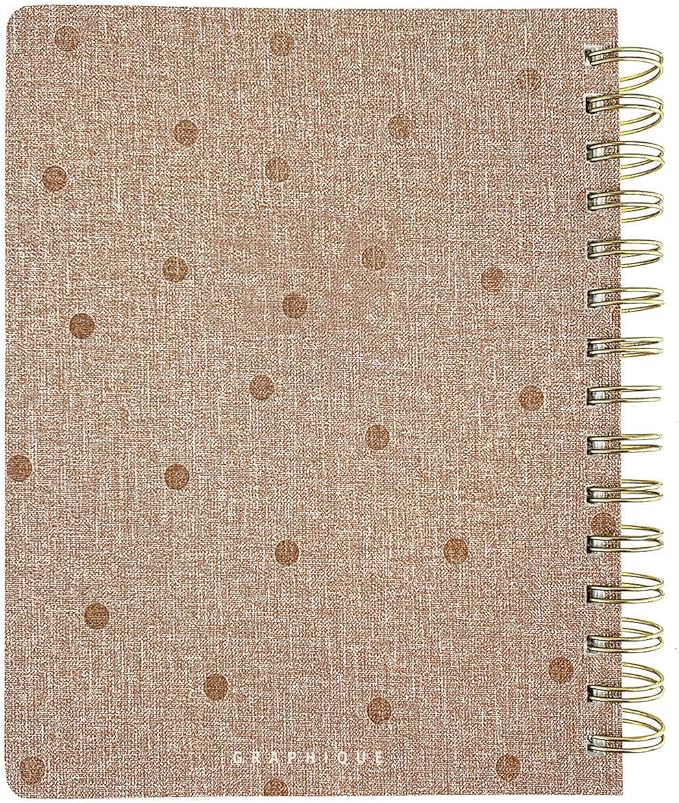 Graphique Designer Planners - 18-Month Dated Calendar - Polka Dot Tan Mini Personal Planner - Monthly & Weekly Agenda, Notes, & Stickers - For School, Work, or Home - Jul 2021-Dec 2022 (6" x 8")