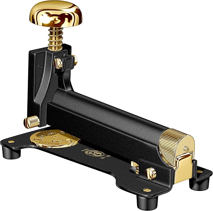 El Casco M10 Medium Desk Stapler - Black/23 Carat Gold Plated Trim