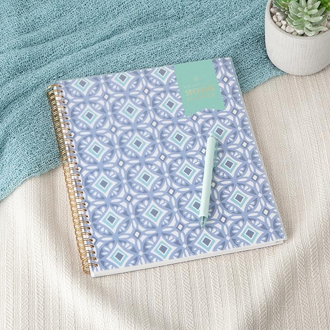 Blue Sky Day Designer 2026 Weekly and Monthly Planner Calendar, January 2026 - December 2026, 8.5" x 11", Flexible Cover, Durable Twin Wire Binding, Includes Storage Pocket, Stickers, Tile