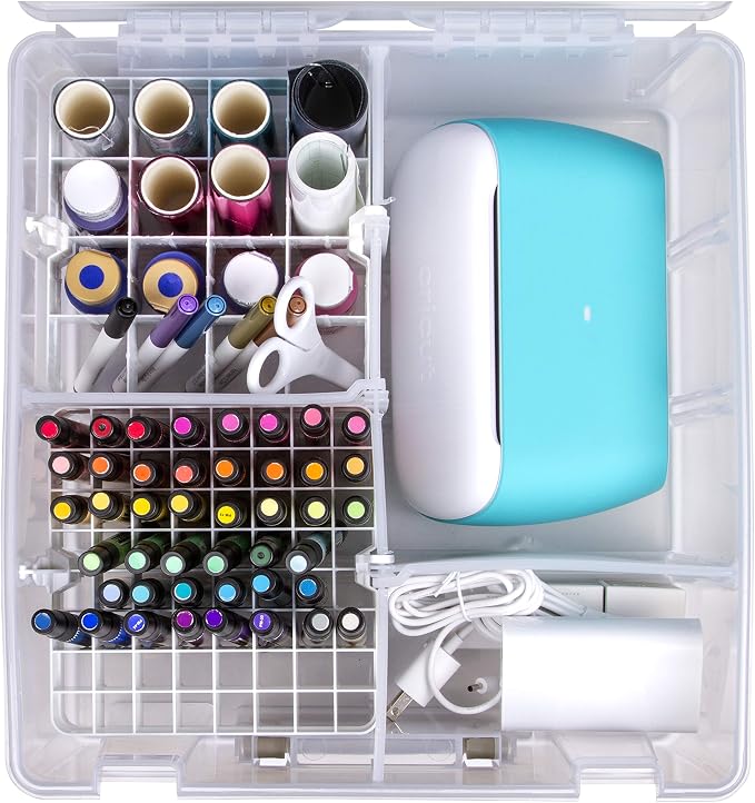 ArtBin 6993SP Super Satchel Double Deep with Papercrafting Accessory Tray, Clear, 1 Satchel & 1 Tray