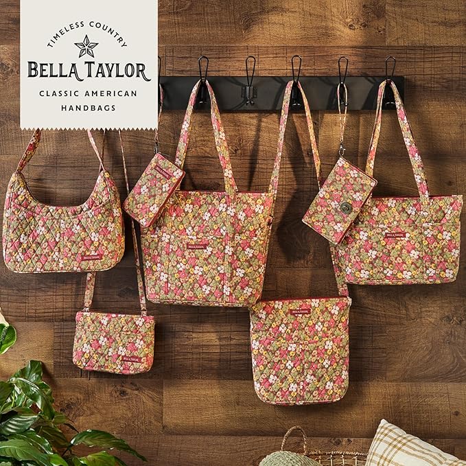 Bella Taylor Quilted Bible Cover for Women - Large Study Bible Case - Autumn Garden