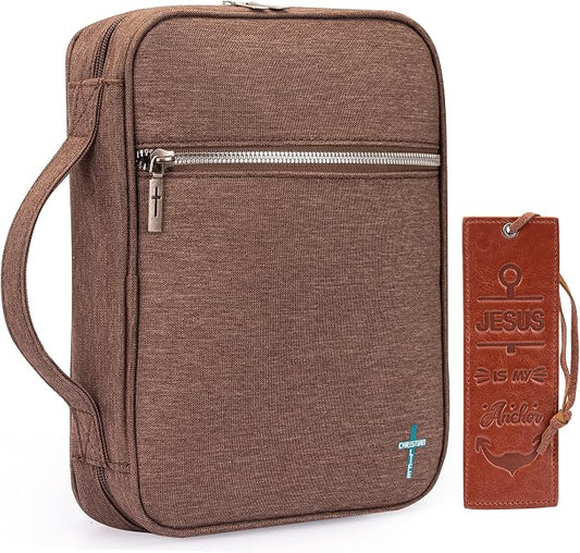 Montana West Bible Cover for Women Men with Leather Bookmark Book Carrying Cases Church Bag for Outdoor Protective
