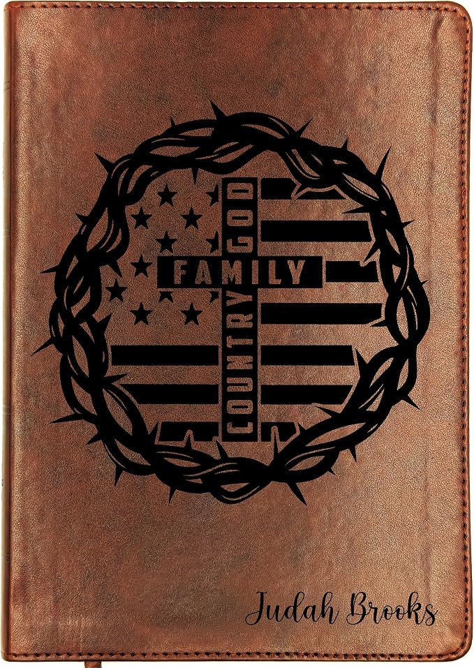 Personalized ESV Bible, Wide Margin, Custom Holy Bible, English Standard Version (God & Country)