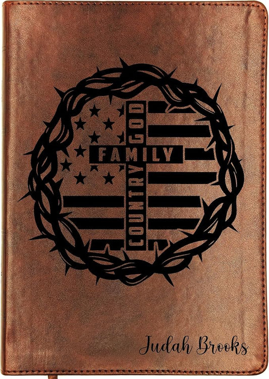 Personalized ESV Bible, Wide Margin, Custom Holy Bible, English Standard Version (God & Country)