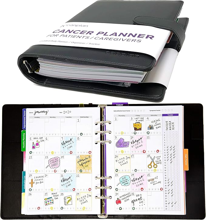 CanPlan Cancer Planner - A Planner Made for Cancer Patients and Caregivers, Best Cancer Gifts for Women and Men, Breast Cancer Gift, Cancer Journal, Undated Cancer Organizer