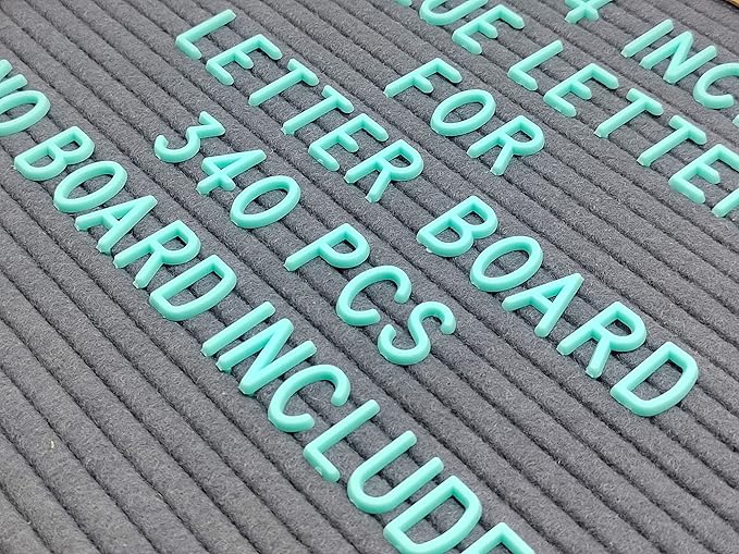 Felt Letter Board Letters Sets - Pre-cut 340pcs 3/4 Inch(0.75") Blue Letters with Canvas Bag(No Board Included)