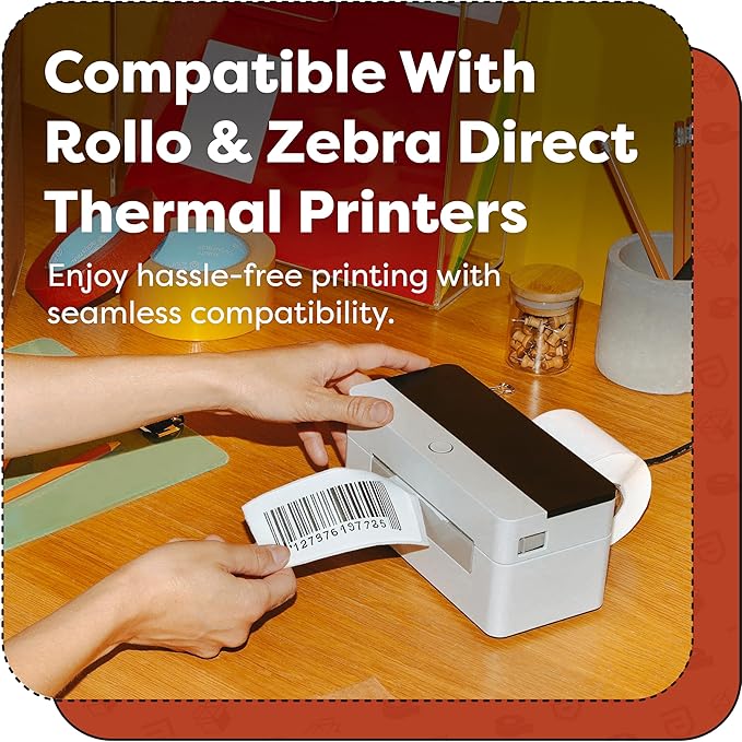 Aegis Adhesives - 2 1/4" X 4" Direct Thermal Labels (12 Rolls, 350 Labels/Roll) for Shipping and Postage - Perforated, Compatible with Rollo, Zebra, and Other Desktop Label Printers