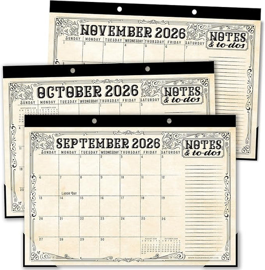 Hadley Designs Large Teacher Desk Calendar 2026-2027 - Desktop Calendar 2026, 18-Month Desk Calendars for Home, Office & Classroom, Cute Classroom Must Haves, Teacher Appreciation Gifts