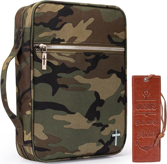 Montana West Bible Cover for Women Men with Leather Bookmark Book Carrying Cases Church Bag for Outdoor Protective