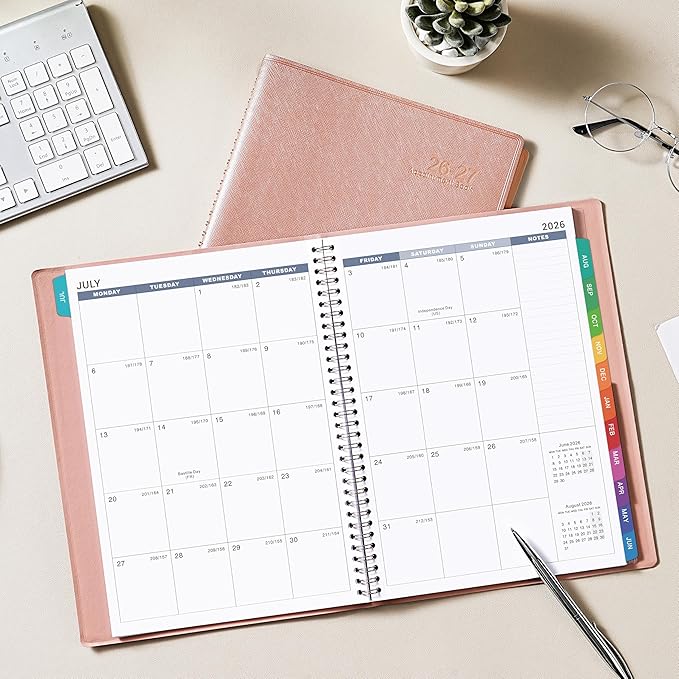 2026-2027 Appointment Book/Planner - 53 Weeks Daily Planner 2026-2027, July 2026 - June 2027, 9" x 11" Weekly Appointment Book with 15-Minute Increments, Flexible & Soft Cover