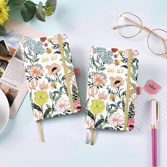 2026-2027 Pocket Planner/Calendar - July 2026 - June 2027, Pocket Calendar 2026-2027, Academic Planner, Weekly Monthly Planner, 6.3''×3.8'', Pen Loop, Pocket, 2 Book Marks, Elastic Closure, Note Pages