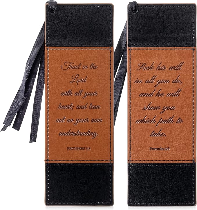 Mr. Pen- Christian Faux Leather Bookmarks, 2 Pack, Bible Verse, Religious Book Mark