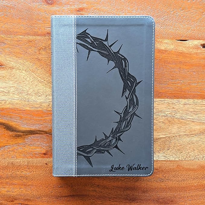 Farm and Posh Personalized NIV Personal Bible with Crown of Thorns | Large Print (Black)