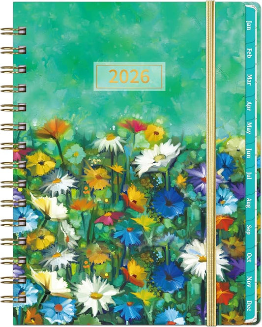 2026 Planner - Planner 2026 Weekly and Monthly, Jan 2026 - Dec 2026, 6.3’’ × 8.4’’, 12 Monthly Tabs, Hardcover, Elastic Closure, Inner Pocket