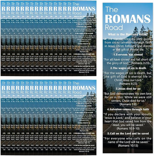 100 Pcs Romans Road to Salvation Bookmarks, Christian Bible Verse Book Markers Page Clips, Inspirational Bookish Gifts for Women Students Book Lovers