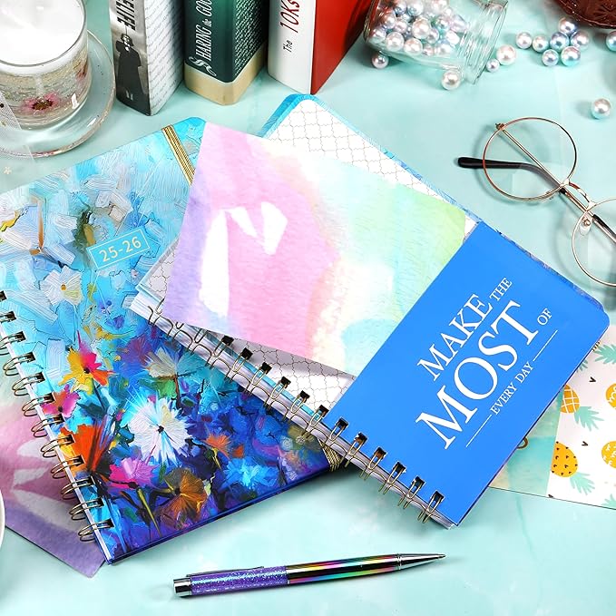 Academic Planner 2025-2026, July 2025 - June 2026, 6.3’’ × 8.4’’, 2025-2026 Academic Planner Weekly and Monthly with Tabs, Inner Pocket, Hardcover, Elastic Closure