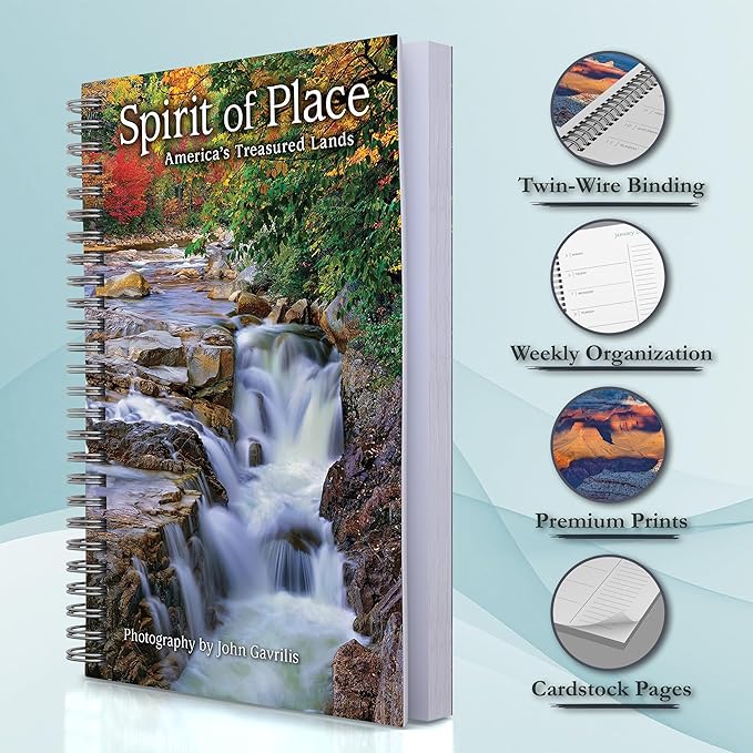 The Spirit of Place 2026 Weekly & Monthly Planner, 12-Month Calendar with Nature Photography & Inspirational Themes of Home, Peace, and Mindfulness, 2026, 6″ × 9″