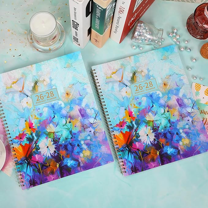 2026-2028 Monthly Planner/Calendar with Two-Side Pocket, July 2026 - June 2028, 9" x 11", 2 Year Monthly Planner 2026-2028, Flexible Cover, Perfect Organizer