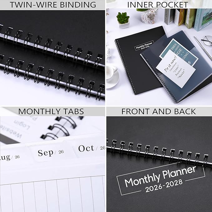 2026-2028 Monthly Planner - Monthly Planner from July 2026 to June 2028, 2026-2028 Planners 8.5'' x 11'', 24 Tabs, Inner Pocket