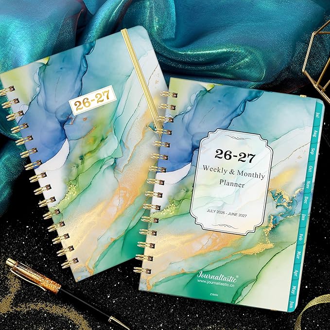 Planner 2026-2027 - 2026-2027 Planner, Jul. 2026 - Jun. 2027, 26-27 Planners Weekly and Monthly, Calendar Planner, 6.3" x 8.4", Tabs, Hardcover, Back Pocket