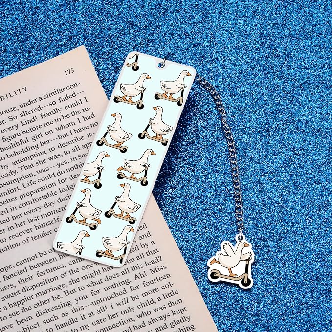 Silly Goose Bookmarks Funny Bookmark Gifts for Women Kids Valentines Day Gifts for School Book Accessories for Reading Lovers Novelty Cute Bookmarks Cool Gift for Reader Valentines Graduation Bookmark