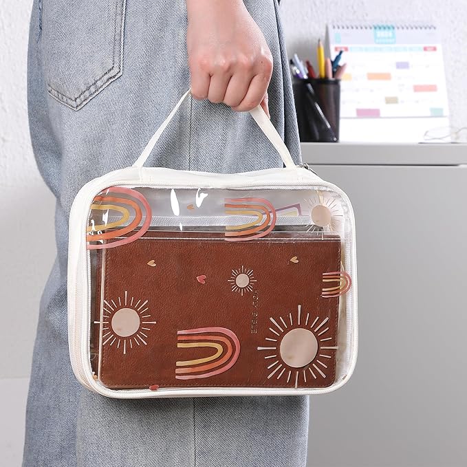 Mr. Pen- Bible Cover Case, Carrying Book Case with Durable Handle, Bible Protective Church Bag for Men & Women, Christian Gifts, Clear