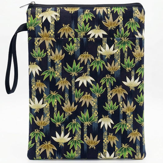 Book Sleeve for Paperbacks – Padded Book Cover with Zipper, Dust-Proof Protector Sleeve, Fabric Books Pouch Fit for Books Notebook Journal, Maximum 8x11inch