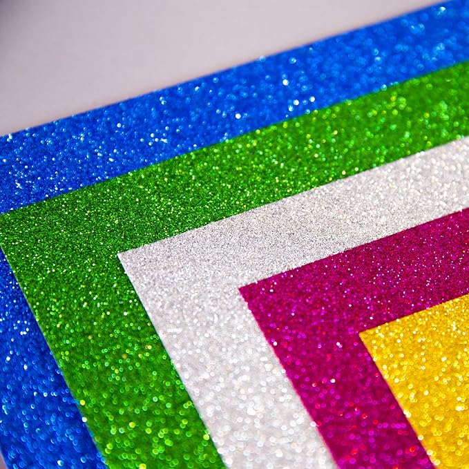 BAZIC Products 11in x 14in White Poster Board with Glitter Frame, 5 Count, for School Projects Displays, 3 Pack
