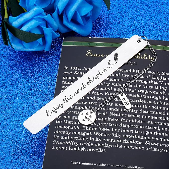 Happy Retirement Gifts for Women Men 2026 Bookmark for Book Lover Reader Retirement Gag Gifts for Coworker Colleagues Boss Retired Best Friend Teacher Nurse Farewell Leaving Gift for Employee Office