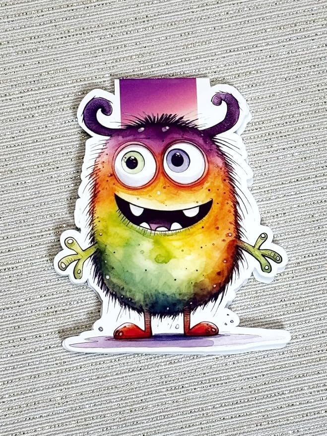 creates Magnetic Bookmark For Reading Journals Planners Scrapbooking Office Supplies Cute And Funny Bookmark For Bookworms Matte Laminate Double Sided Handmade (Reading Buddy)