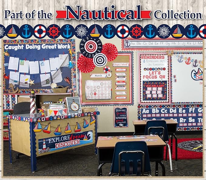 Teacher Created Resources Nautical Calendar Bulletin Board Display Set (Pack of 2)