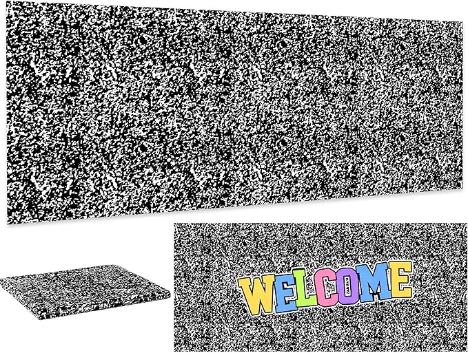 Hahafelt 1 Pack 47 x 108 Inch Fabric Bulletin Board Roll Waterproof Non Woven Classroom Background Decoration Resistant Bulletin Board for Back to School Wall Decor DIY Craft (Composition Notebook)