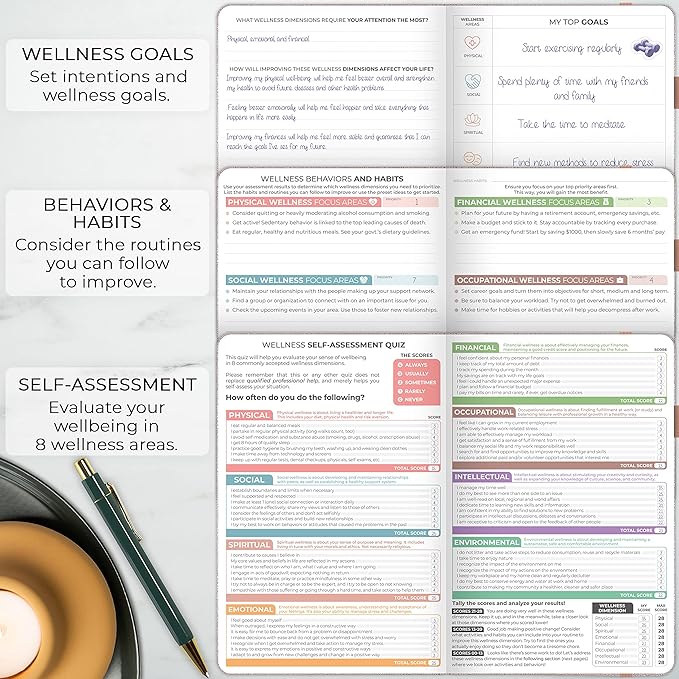 Clever Fox Wellness Planner Premium – Daily Lifestyle Journal to Support Health, Nutrition & Exercise – Healthy Living Journal with Meal, Exercise & Habit Trackers – Lasts 3 Months (Rose Gold)