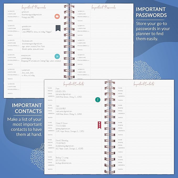 PLANBERRY Weekly Planner – Undated Life Organizer & Budget Planner – Time Management, Goal Setting, To-Do List, Work-Life Balance & Habit Tracker – 6.1″ x 8.1″ (Tropical Night)