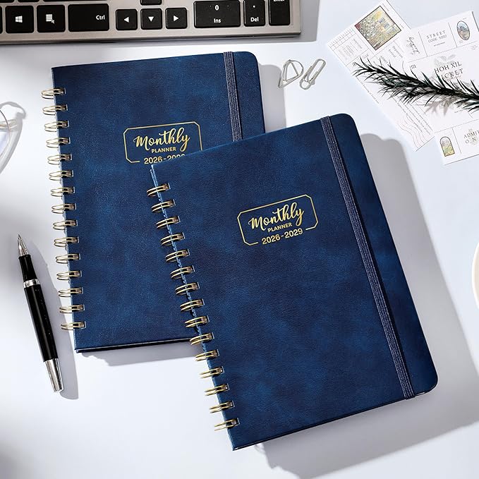 2026-2029 Monthly Planner - 3 Year Monthly Planner from July 2026 to June 2029, 6.4'' x 8.5'', Calendar Planner 2026-2029 with Thick Paper and Tabs, Blue