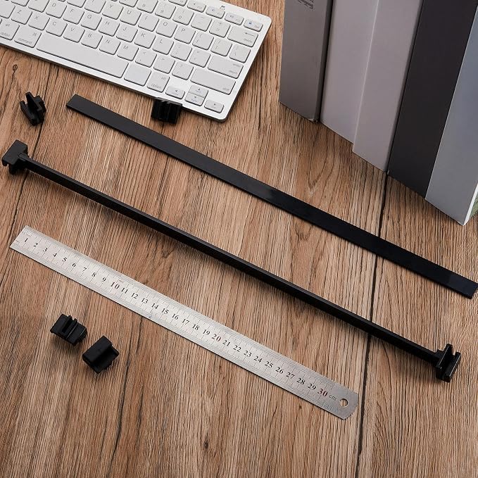 Epakh 12 Pcs PVC Adjustable File Cabinet Rails Set Include 8 Hanging File Rail Clip Divider Rail Clips 4 Cabinet Rails for Hanging Folder Frame