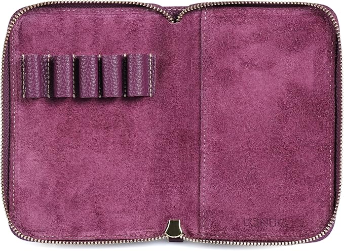 Londo Genuine Leather Padfolio – Portfolio Folder with Pencil Holder, Notepad & Zipper Closure for Business, Office & Travel