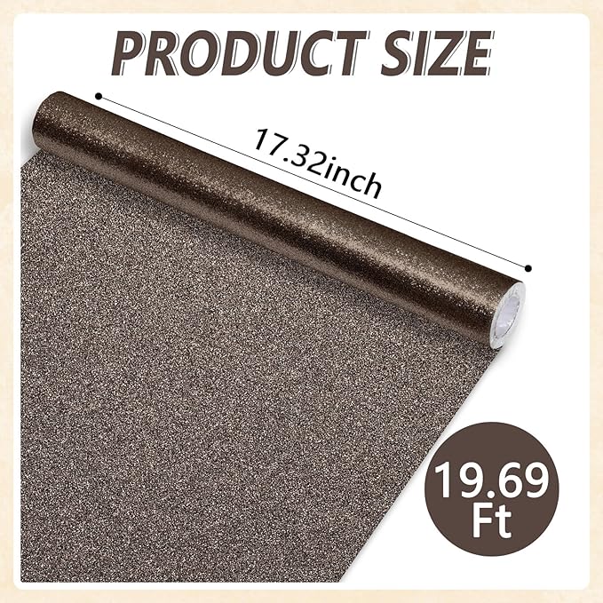 Qyeahkj 17in x 20ft Glitter Bulletin Board Paper Roll Bulletin Board Background Paper Fade Resistant Classroom Decoration Poster Art Craft Home Wall Education Decor Supplies Coffee