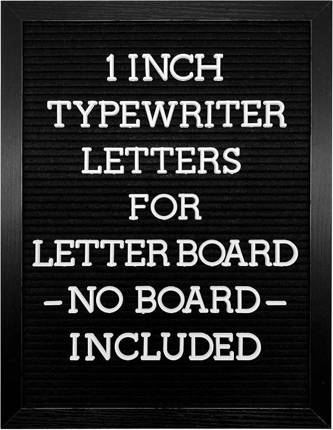 Felt Letter Board Letters Set - Pre-cut 418pcs Nonstandard 1inch White Typewriter Letters Only (No Board Included)